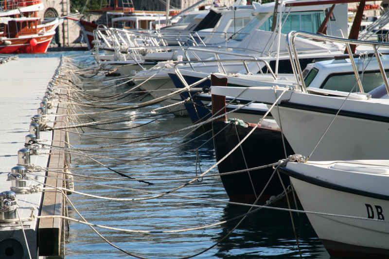 Many boats in Dubrovnik