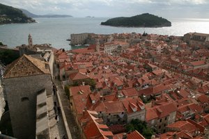 A view of Dubrovnik from the city walls