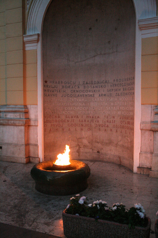 Memorial site in the centre of Sarajevo