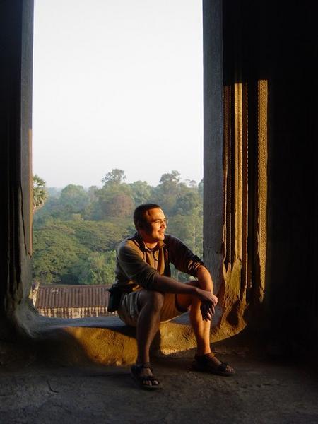 Contemplative Jas in Ankor Wat