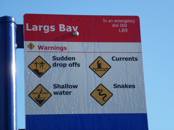 Snake Warning at Largs Bay