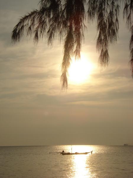 Sunset on our beach at Ko Phangan 