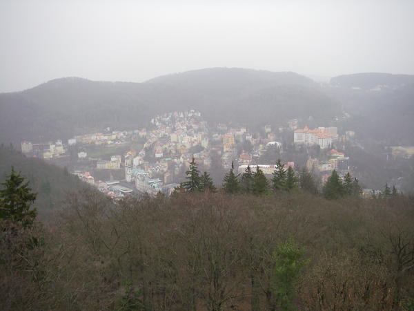 The view from the tallest point in Karlovy Vary