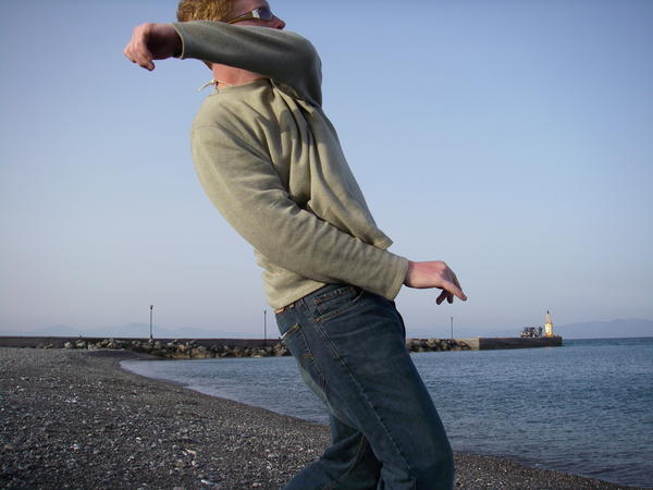 Josh skipping rocks