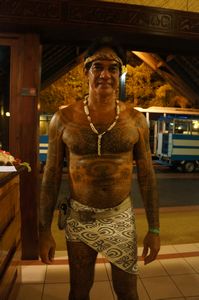 Tattooed up guy from his tribe