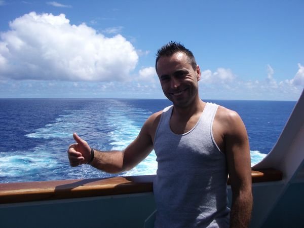 Mr Nobrega at sea