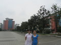 My sister Beryl and I at her school!