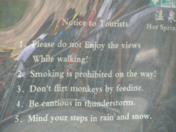Fine.  If you insist I will not flirt with the monkeys.