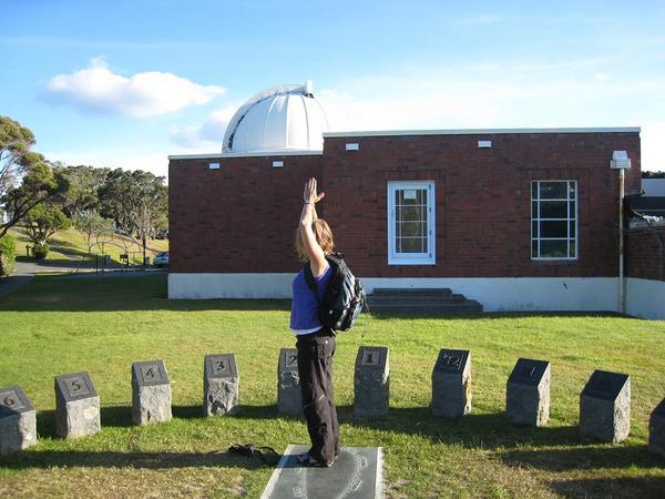 Human sundial, Wellington planetarium