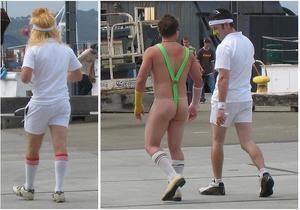 Pretty bum: All dressed up for the sevens