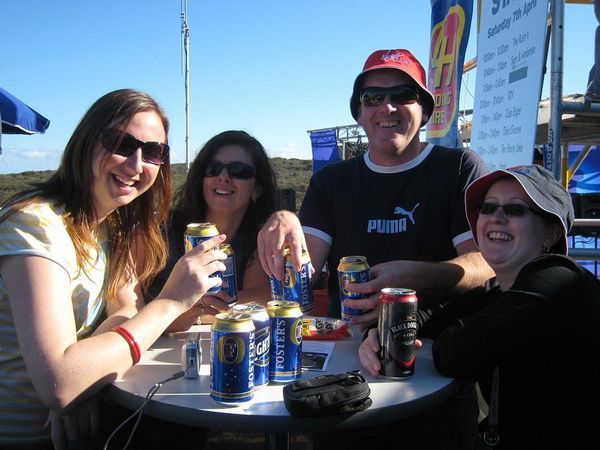 Our gang Bells comp; denying they ever drink Fosters in OZ
