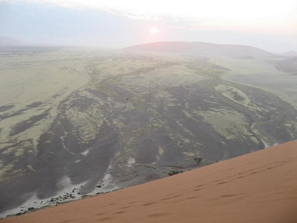 Strange view resembling earth from the dune