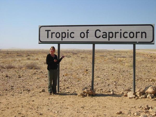 quick stop at the tropic of Capricorn on way back to Windhoek