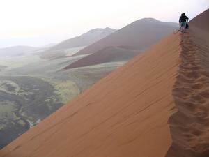 To show how steep this dune was
