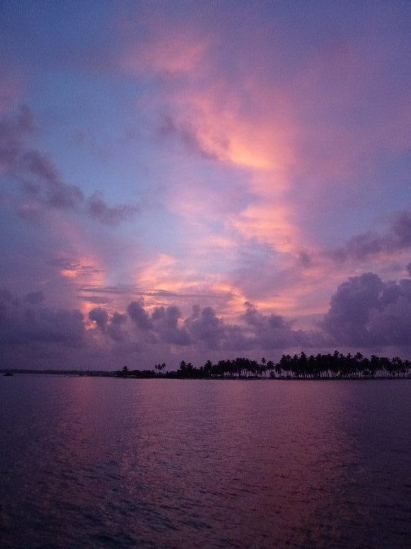 Sunset in the San Blas Islands