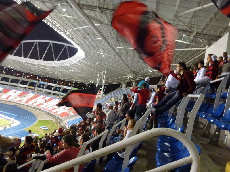 Cheering for Flamengo