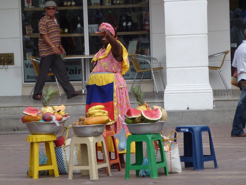 Traditional fruit seller