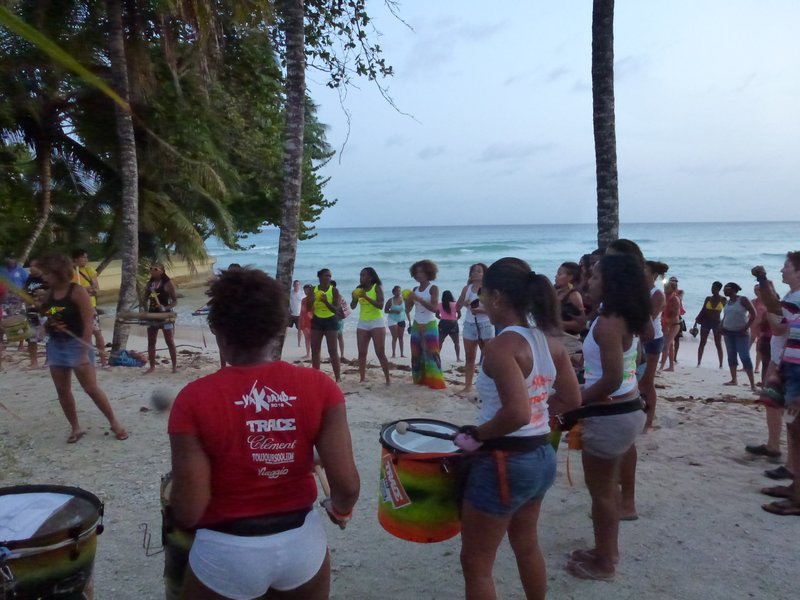 Barbados Drummers at Dover beach 2