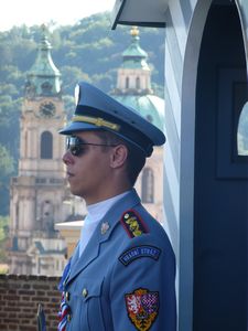 Prague old palace  guard