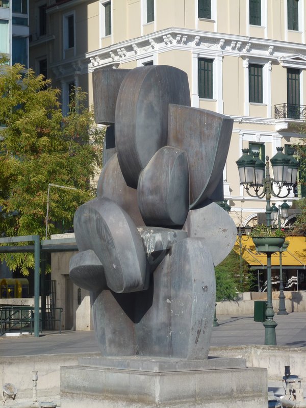 Athens sculpture near hotel