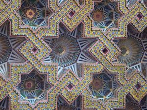 Grand mosque ceiling tilework