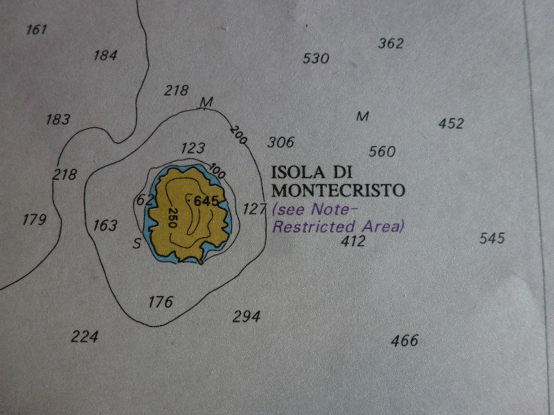 Navigation map of Isola di Montecristo