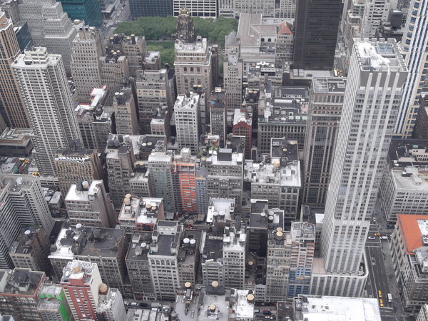 Looking down from Empire State Building