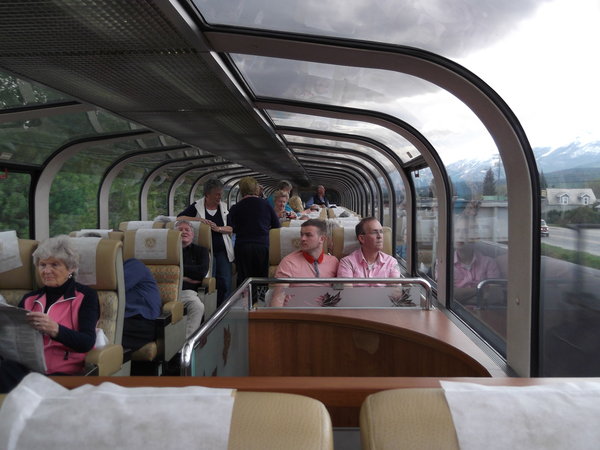 dome windows on the train