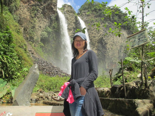 Posing at the Waterfall