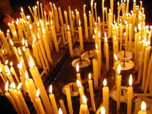 Candles at Christmas Eve