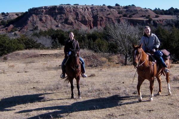 Jelena and I Trail Riding after Christmas