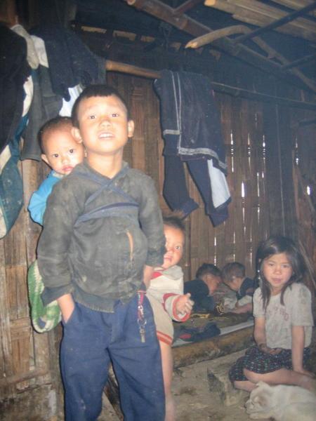 Hmong kids in a Hmong house