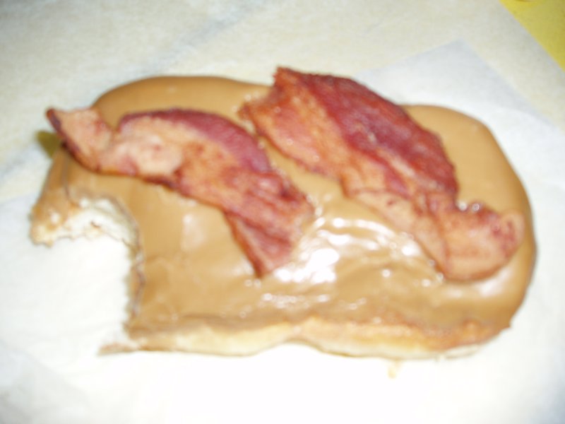 Maple Bar with Bacon on top