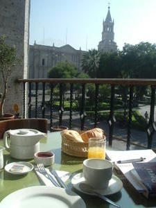 Breakfast in the Plaza de Armas