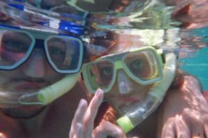 Very serious snorkelling!