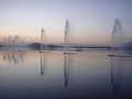 Dal lake evening fountains
