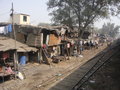 Delhi slum by the railway
