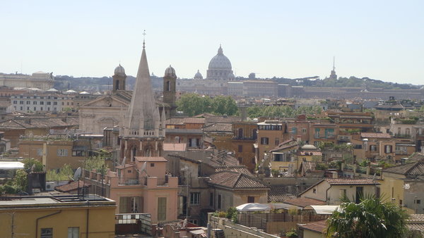 Rome from atop the Spanish steps
