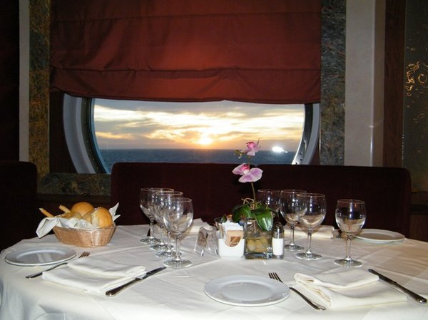 Nightly Dinner at Sunset Onboard