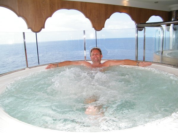 In Hot Tub on Cruise Boat