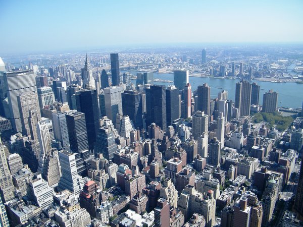 View From Empire State Building over Manhattan