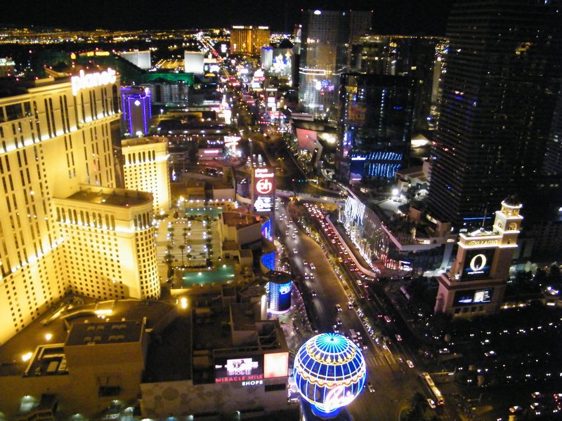 The Las Vegas strip by night
