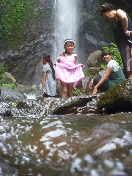Visiting the waterfall