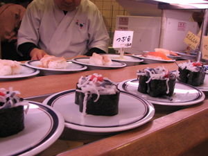 Can't have a blog about Tokyo without a picture of kaiten sushi.