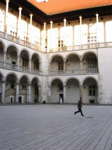 Leaping inside Wawel