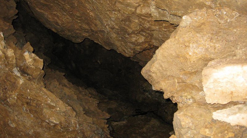 A tight squeeze to enter the Oregon Caves