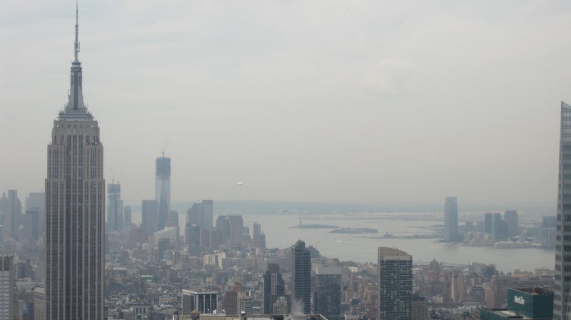 Empire State building from the top of Rockefeller Centre