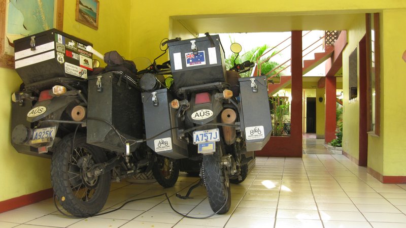Parking Mexican-style in the hotel lobby