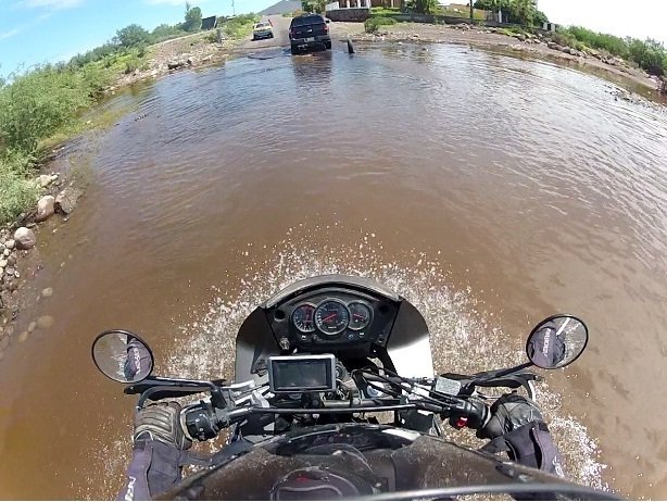 Crossing the San Ignacio flood