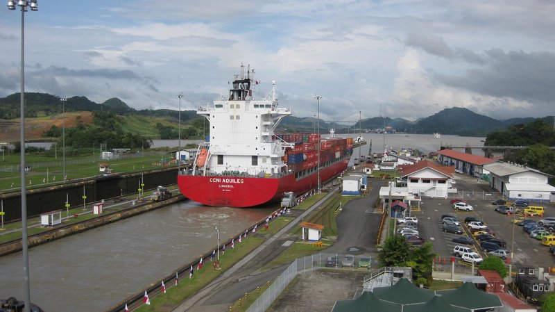 Ship going through the Panama Canal II